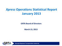Xpress operations statistical report, January 2013 [Mar. 13, 2013]