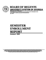 Semester enrollment report, Summer 2009
