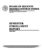 Semester enrollment report, Fall 2012