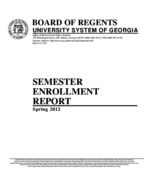 Semester enrollment report, Spring 2012