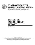 Semester enrollment report, Spring 2014