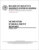 Semester enrollment report, 2019 Summer