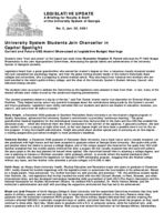 Legislative update: a briefing for faculty and staff of the University System of Georgia, No. 3 (Jan. 22, 2001)