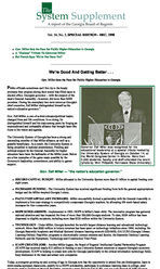 The system supplement: a report of the Georgia Board of Regents, Vol. 34, no. 5 (Special edition - Dec. 1998)