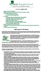 The system supplement: a report of the Georgia Board of Regents, Vol. 35, no. 5 (Sept. 1999)
