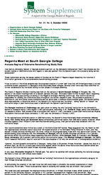 The system supplement: a report of the Georgia Board of Regents, Vol. 36, no. 8 (Oct. 2000)
