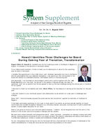 The system supplement: a report of the Georgia Board of Regents, Vol. 37, no. 6 (Aug. 2001)