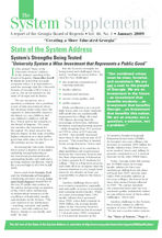 The system supplement: a report of the Georgia Board of Regents, Vol. 46, no. 1 (Jan. 2009)