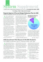 The system supplement: a report of the Georgia Board of Regents, Vol. 46, no. 9 (Nov.-Dec. 2009)