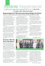 The system supplement: a report of the Georgia Board of Regents, Vol. 47, no. 5 (May 2010)