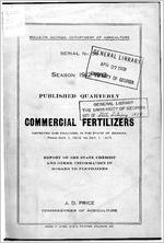 Commercial fertilizers inspected and analyzed in the state of Georgia, from Oct. 1, 1912 to Oct. 1, 1913 [1913]