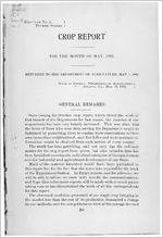 Crop report for the month of May, 1892 [May 10, 1892]