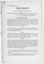Crop report for the month of July, 1892 [July 10, 1892]