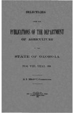 Selections from the publications of the Department of Agriculture of the state of Georgia, 1891 [1892]