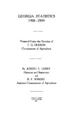 Georgia statistics 1908-1909
