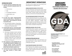Grocery auctions : food safety guidance for auctions & consumers