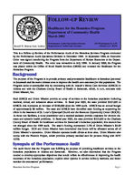 Follow-up review. Healthcare for the Homeless Program, Department of Community Health