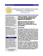 Follow-up review - internal control over court fee remittances and reported fee collections [Dec. 2007]