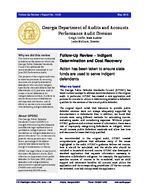 Indigent determination and cost recovery : action has been taken to ensure state funds are used to serve indigent defendants