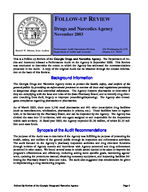 Follow-up review. Drugs and Narcotics Agency