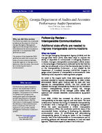 Interoperable communications : additional state efforts are needed to improve interoperable communications