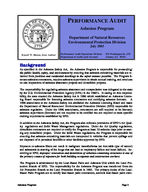Performance audit: Asbestos Program, Department of Natural Resources, Environmental Protection Division