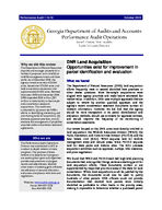Performance audit: DNR land acquisition [Oct. 2010]