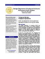 Probation Operations : GDC risk assessment and supervision standards revised since original review