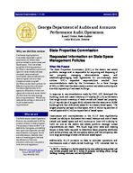 State Properties Commission : requested information on state space management policies