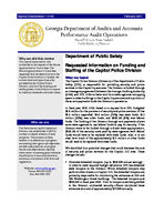 Department of Public Safety : requested information on funding and staffing of the Capitol Police Division