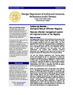 Georgia's sexual offender registry : new sex offender management system will improve function of the registry
