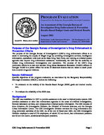 Program evaluation. An assessment of the Georgia Bureau of Investigation drug enforcement & prevention results-based budget goals and desired results