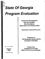 Program evaluation, economic development and job creation by advertising state parks and historic sites, Department of Natural Resources