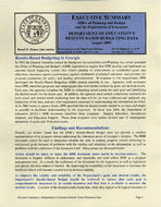 Executive summary, program evaluation: Department of Education's results-based budgeting data
