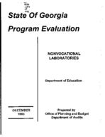 Program evaluation, nonvocational laboratories, Department of Education