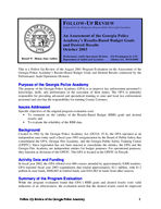 Follow-up review. An assessment of the Georgia Police Academy's results-based budget goals and desired results