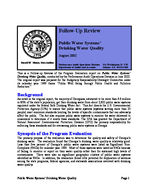Follow-up review: public water systems' drinking water quality