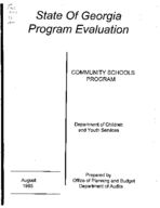 Program evaluation, Community Schools Program, Department of Children and Youth Services
