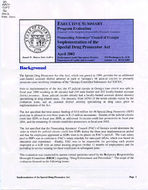 Executive summary: program evaluation, Prosecuting Attorneys' Council of Georgia, implementation of the Special Drug Prosecutor Act