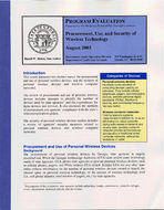 Program evaluation: procurement, use, and security of wireless technology