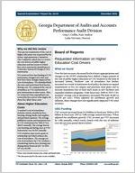 Board of Regents: requested information on higher education cost drivers