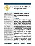 Residential Treatment Facility Grant: grant administration varies by school system