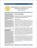 Office of HIV/AIDS: improvements to linkage and retention of HIV-positive clients are critical