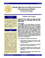 Special report: Academic Coach Program [July 2008]