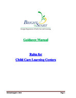 Guidance manual: rules for child care learning centers [2014]