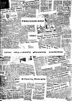 Proceedings: 1961 joint city-county planning workshop, Atlanta, Georgia [1961]