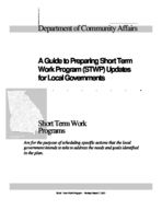 A guide to preparing short term work program (STWP) updates for local governments