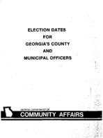 Election dates for Georgia's county and municipal officers [Apr. 1984]