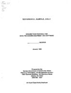 Request for proposal for data processing equipment and software