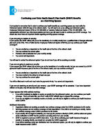 Continuing your State Health Benefit Plan health (SHBP) benefits as a surviving spouse